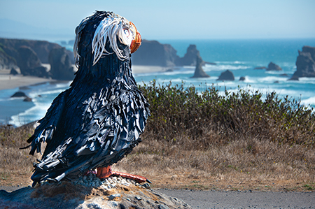 Beach trash art by Washed Ashore in Bandon, Oregon