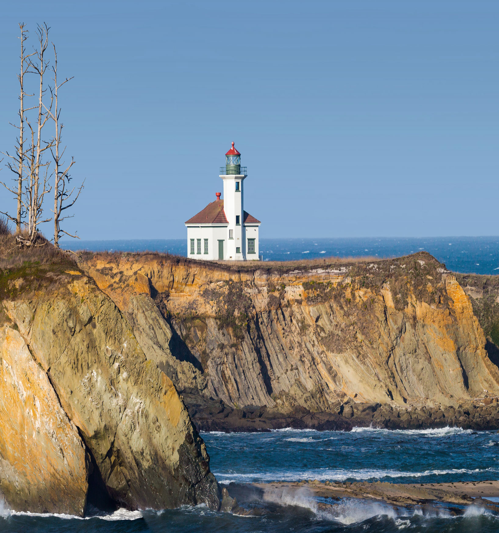 Cape Arago Lighthouse by Zhukova Valentyna via Shutterstock crop