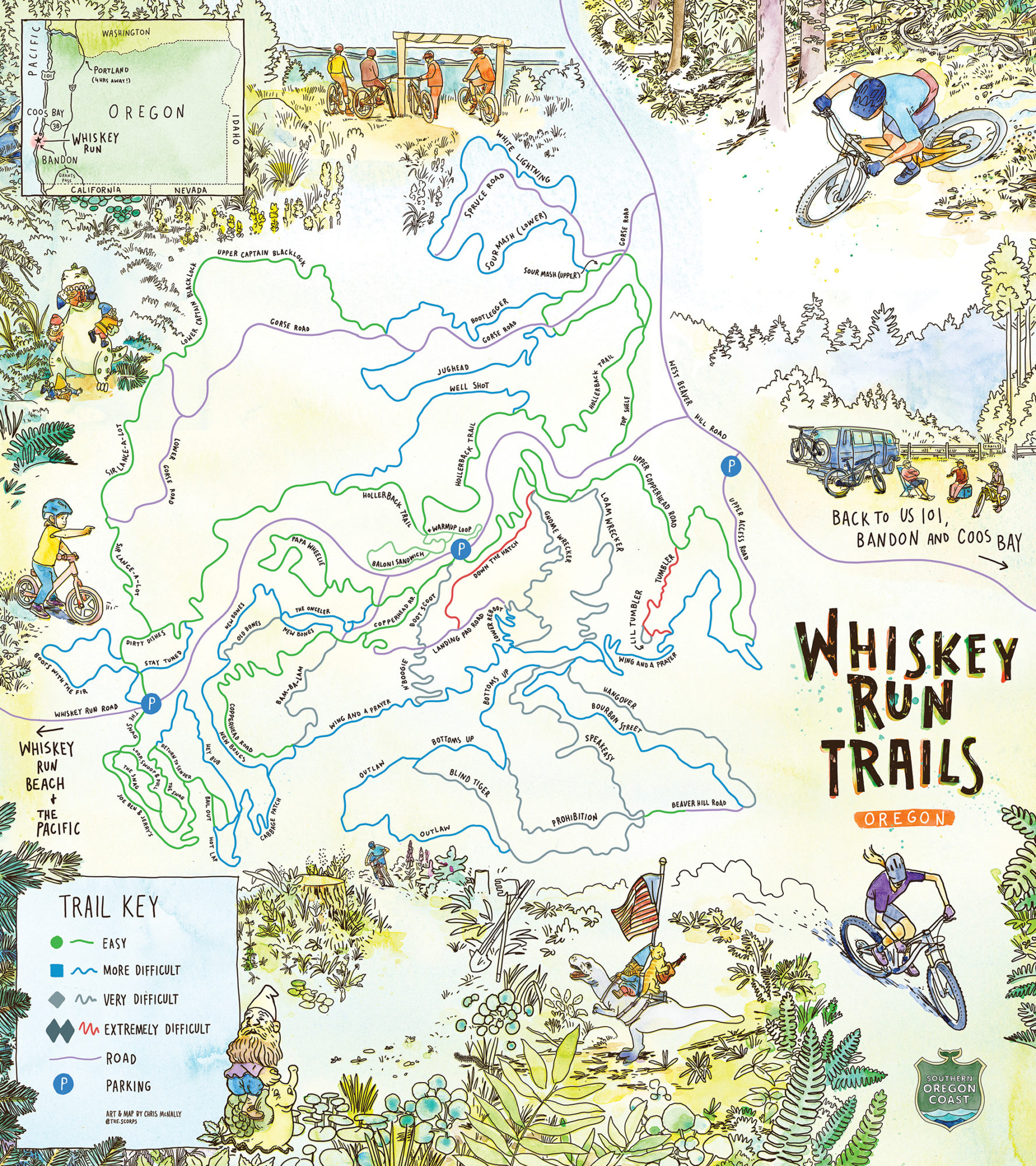 Mountain bike trail map art new arrivals