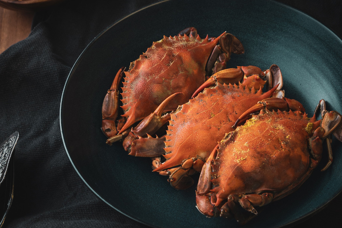 Crab dinner, fine dining, crab recipe