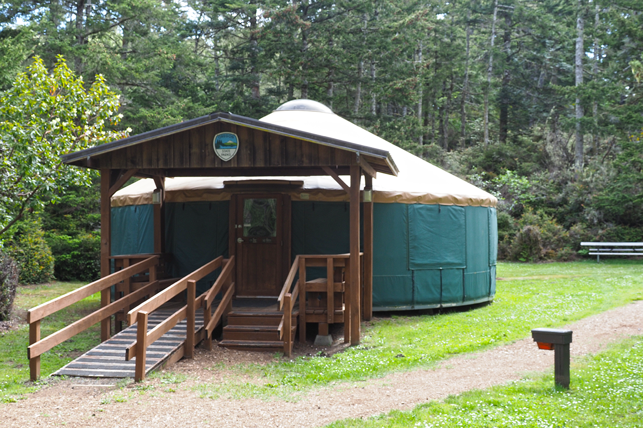 Yurts Bullards Beach Campground Bandon Oregon by Terry Bisgrove