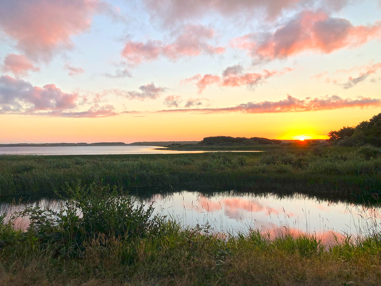 Sunset at Floras Lake near Langlois, Oregon