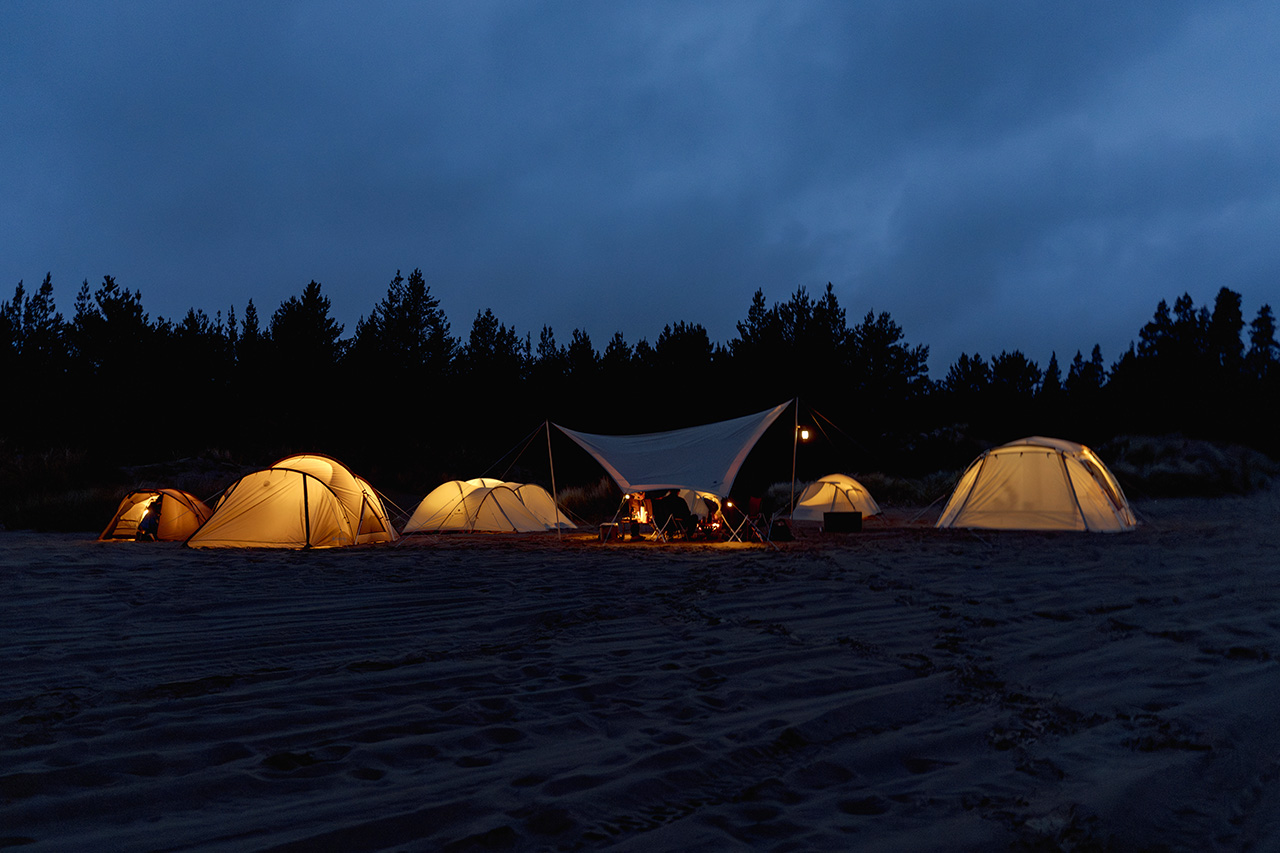Night Time Camping Oregon Dunes North Bend Oregon by Snow Peak USA