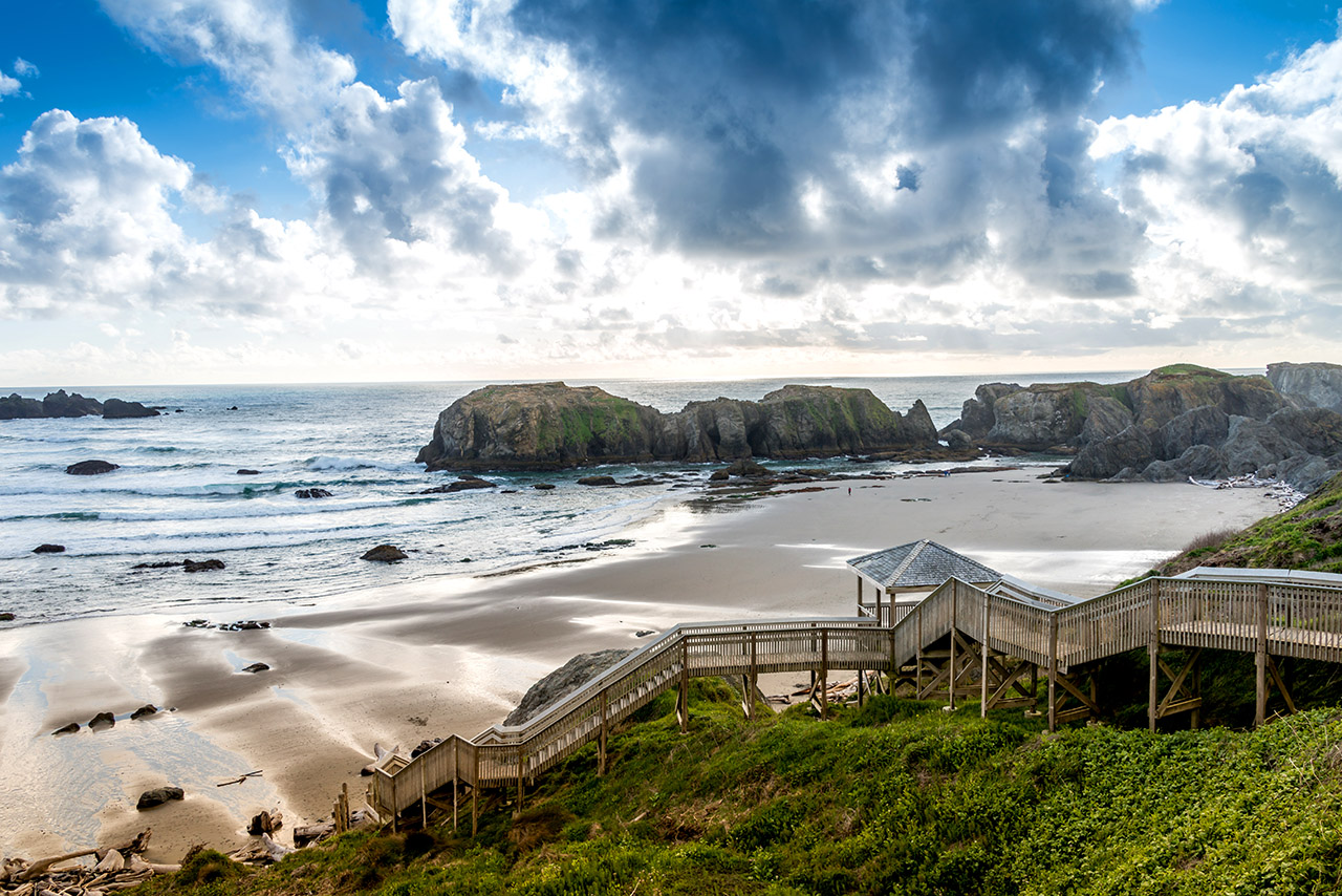 Coquille Point in Bandon Oregon by Manuela Durson