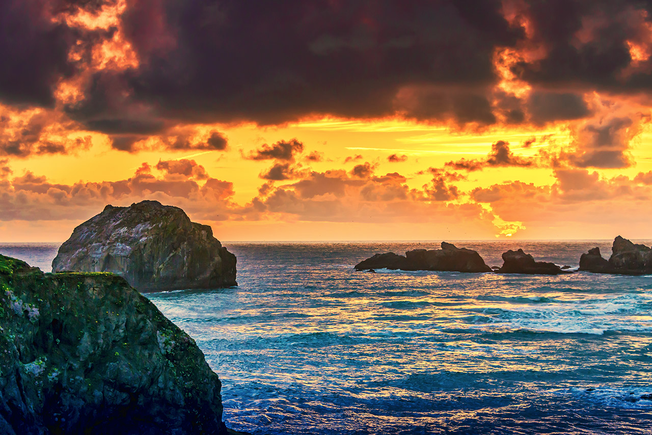 Face Rock Bandon Oregon by Manuela Durson