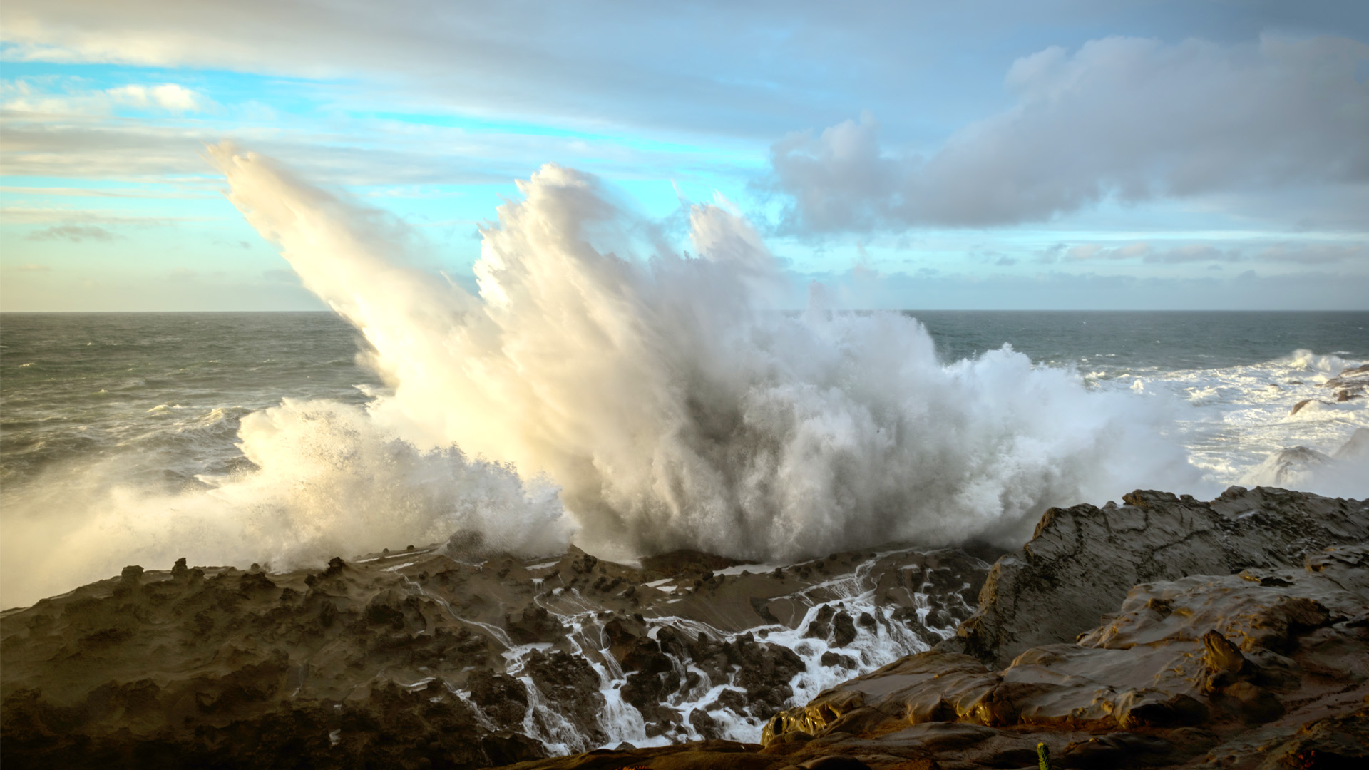 Crashing Waves at Shore Acres in Charleston, Oregon