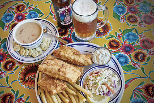 Fish and Chips Chowder Beer