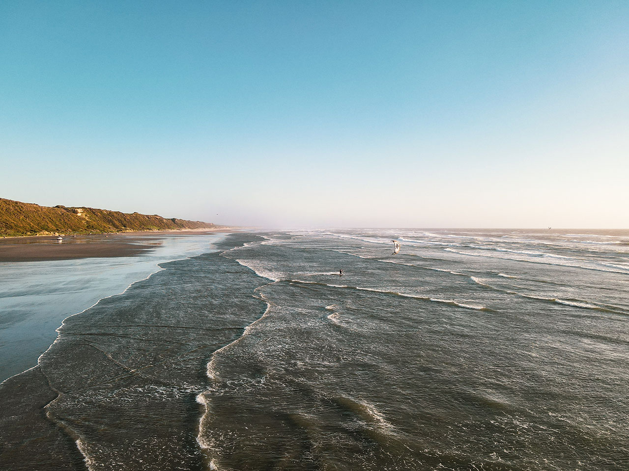 Kiteboarding Whiskey Run Beach Bandon Oregon by Kimmy Gustafson